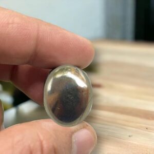 polished Healing Crystal Pyrite gemstone for Anxiety Stress Relief Natural Pyrite Crystal Ring size Stones for Anxiety Yoga Meditation Oval Pocket Stone Vastu for men and women
